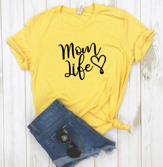 Mom Life Slogan T-Shirt (MRK X) Artistic Men's Avant