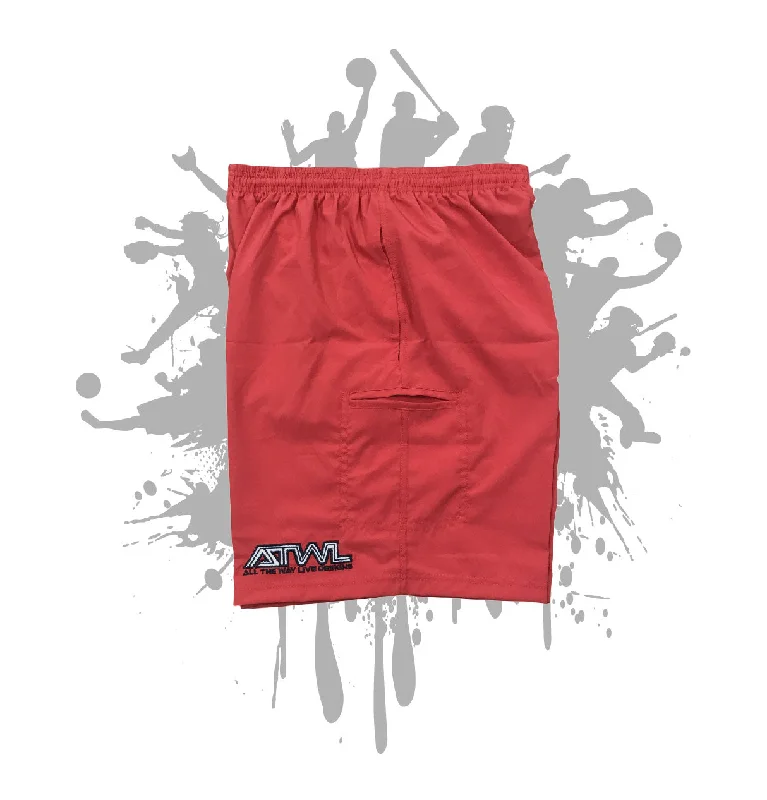 Red Microfiber Stretch Shorts British Gentleman Style