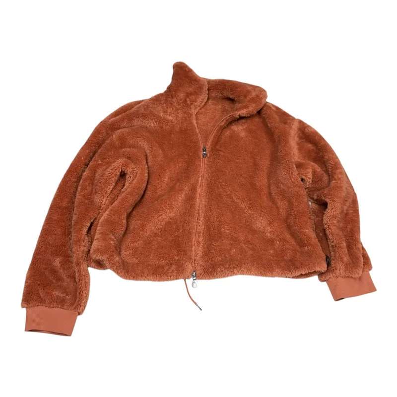 Jacket Faux Fur & Sherpa By Joy Lab In Orange, Size: 1x Monochromatic Office Style