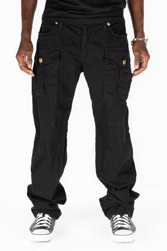 BOMBER POCKET PANTS IN BLACK Relaxed Men's Australian 