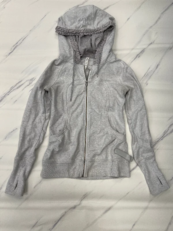Athletic Jacket By Lululemon In Grey, Size: 6 Dynamic Men's Moto