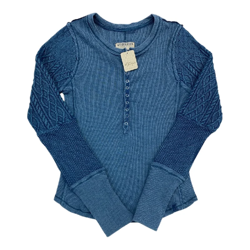 Top Ls By We The Free In Blue, Size:Xl Polished Men's Silk