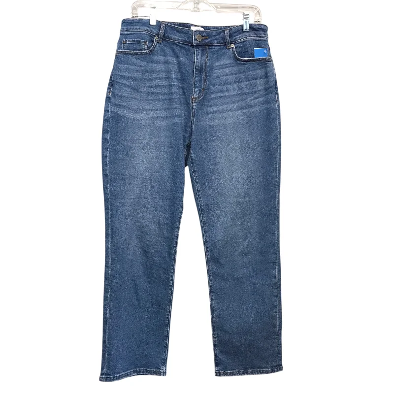 Jeans Straight By Loft In Blue Denim, Size:10 Gym