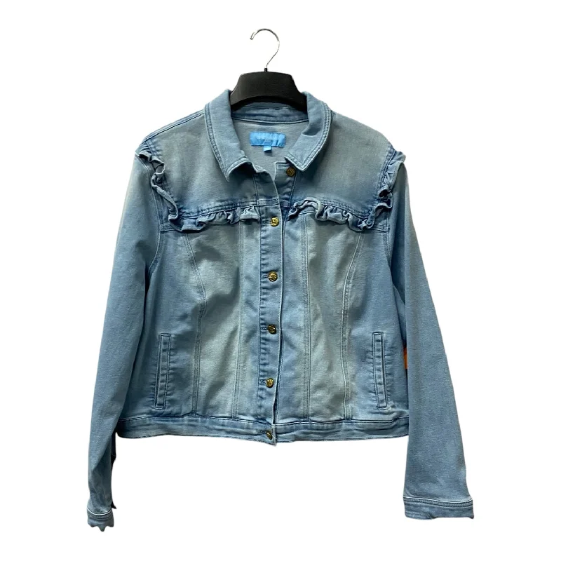 Jacket Denim By Draper James In Blue, Size:3X Luxurious Men's High