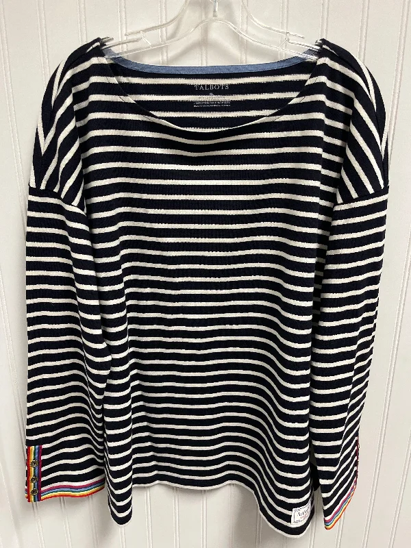 Top Long Sleeve By Talbots In Blue, Size: Xl Refined Men's European