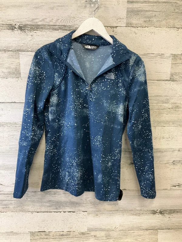 Athletic Top Long Sleeve Collar By The North Face In Blue, Size: M Casual Men's Loose