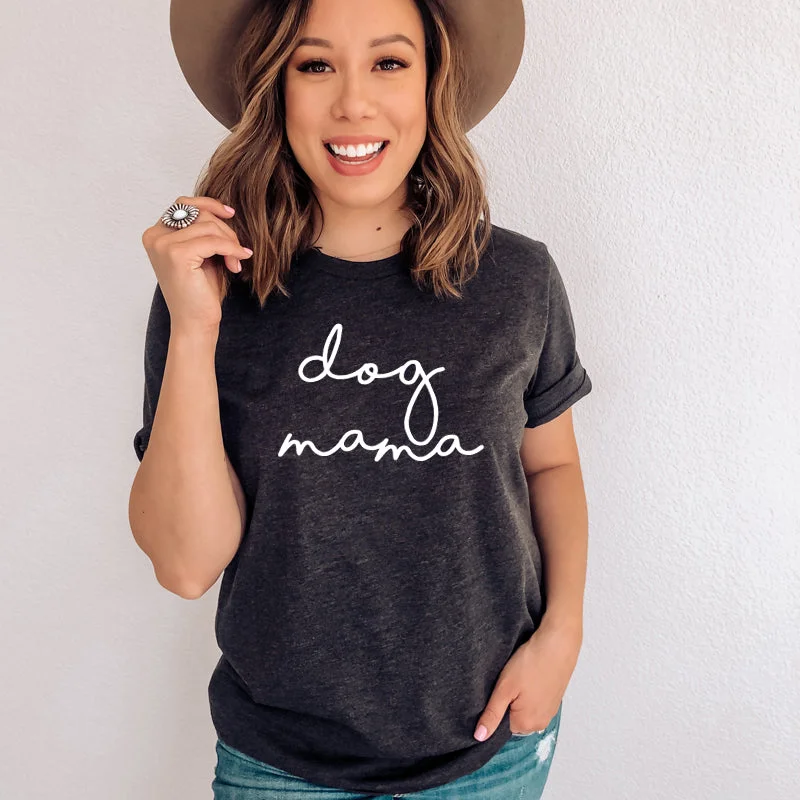 Dog Mama Retro Script T-Shirt (MRK X) Traditional Men's Country