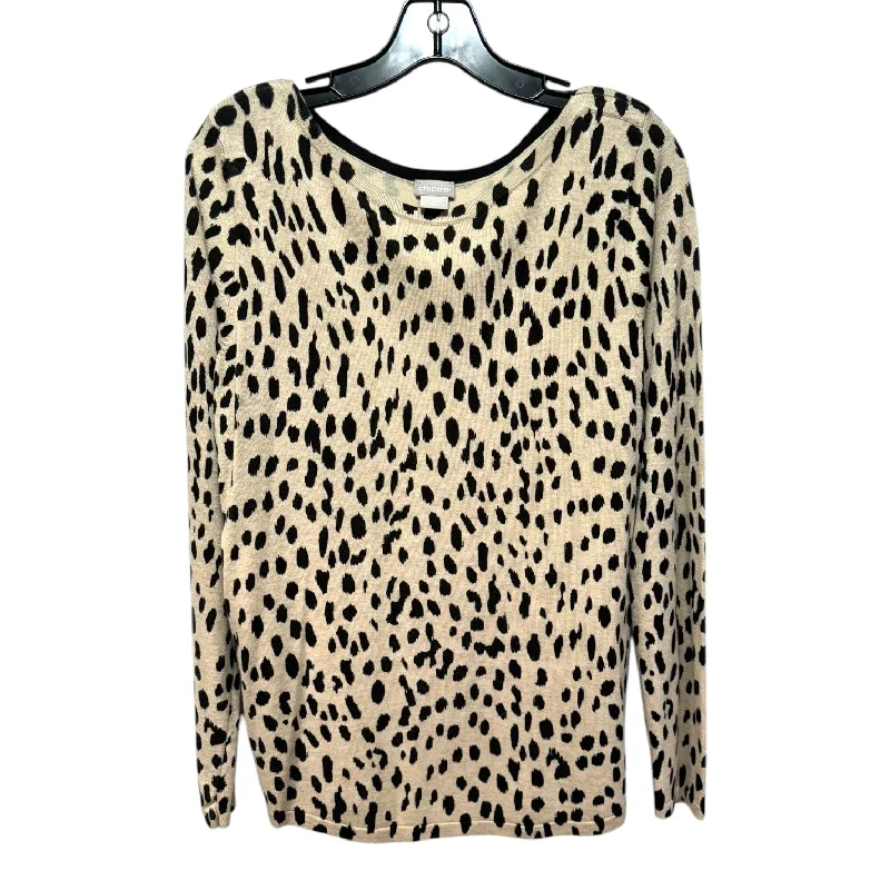 Sweater By Chicos In Animal Print, Size: 8 Cozy Men's Sherpa