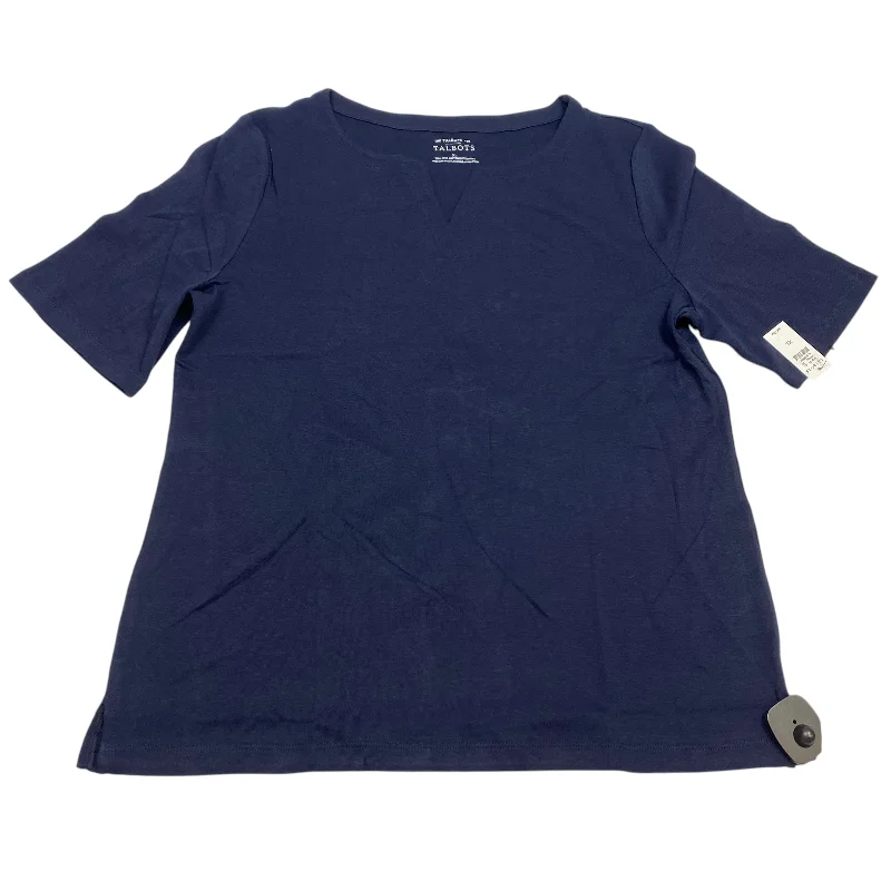 Top Short Sleeve By Talbots In Navy, Size: Xl Vacation