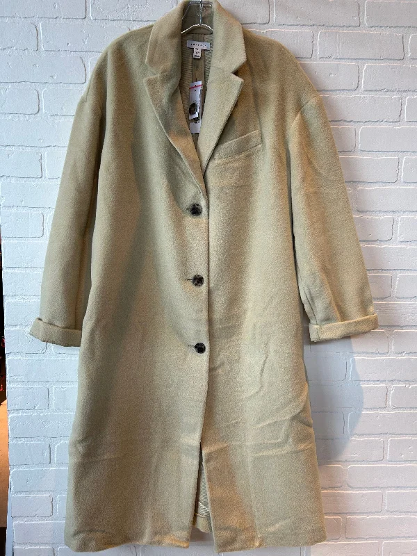 Coat Peacoat By Top Shop In Tan, Size: S Polished Men's Silk