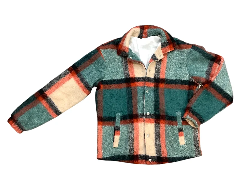 Jacket Faux Fur & Sherpa By Zara In Green & Orange, Size: M Minimalist Men's Casual 