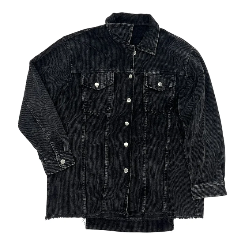 Jacket Shirt By Clothes Mentor In Black, Size:Xl Stylish Men's Tropical 