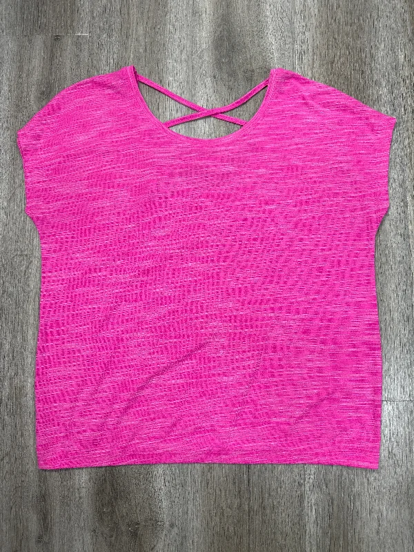Athletic Top Short Sleeve By Tek Gear In Pink, Size: L Refined Men's Velvet