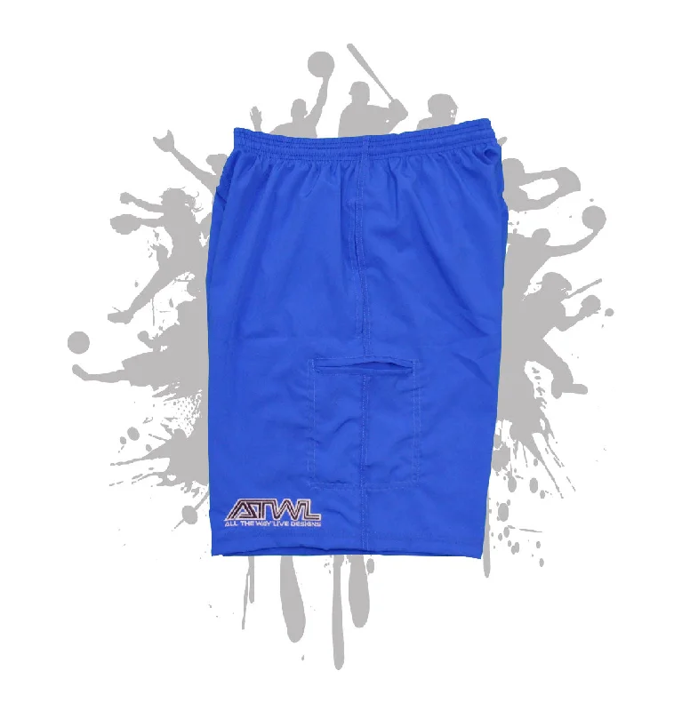 Royal Blue Microfiber Stretch Short Casual Men's Japanese 