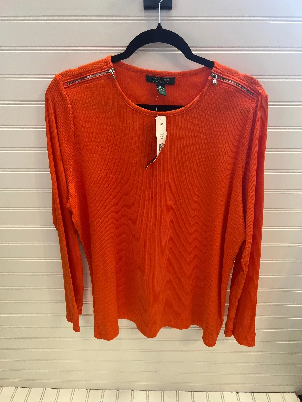 Top Long Sleeve Designer By Lauren By Ralph Lauren  Size: 2x Minimalist Men's Casual 
