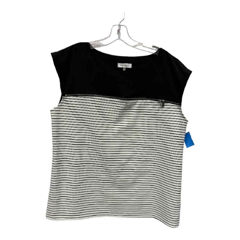 TOP SLEEVELESS by CALVIN KLEIN In BLACK & WHITE, Size: XL Lumberjack