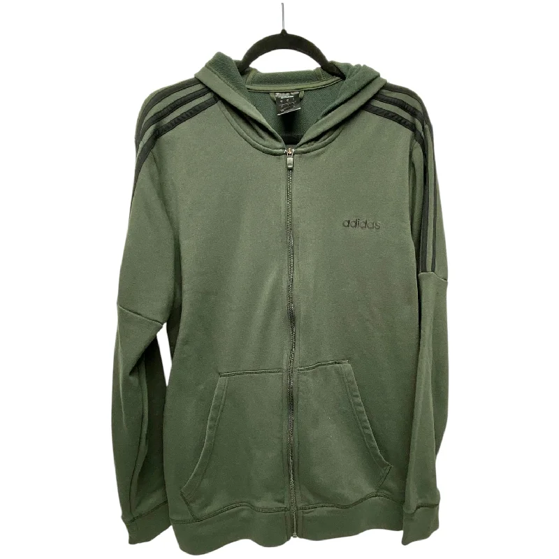 Athletic Jacket By Adidas In Green, Size: L Casual Men's Japanese 