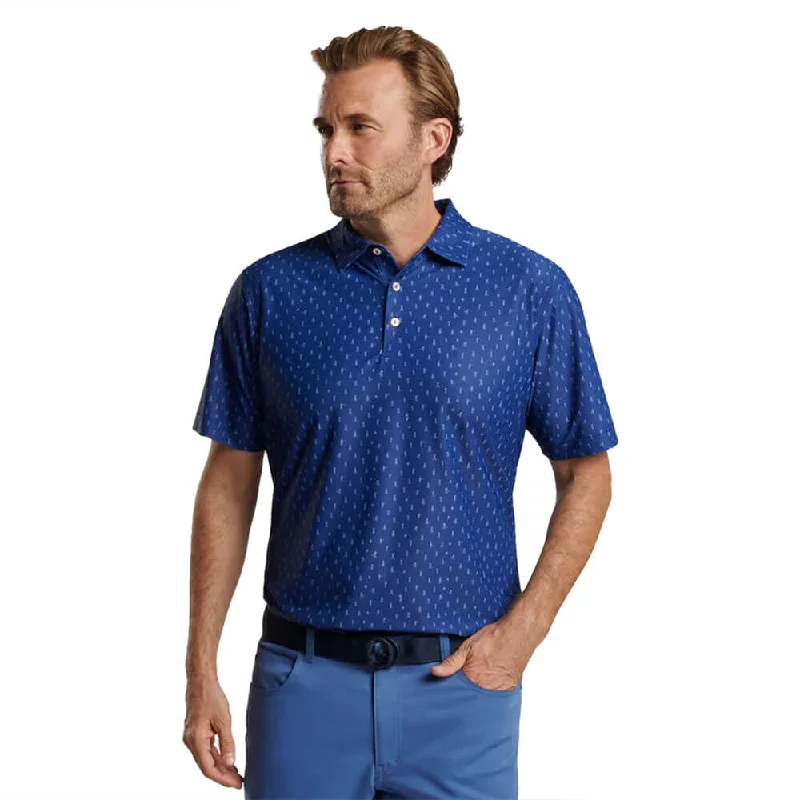 Peter Millar Fairway Par-Tee Performance Mesh Polo Shirt - Sport Navy Street