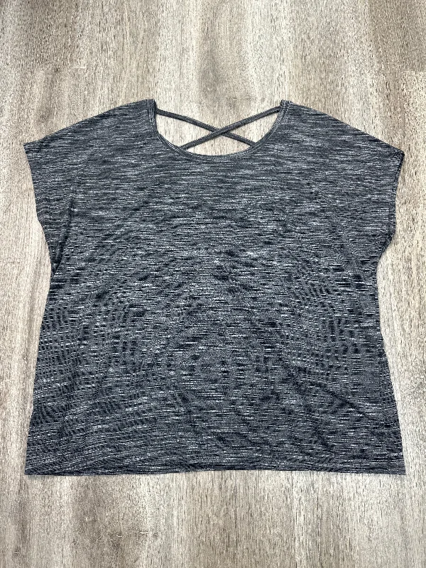 Athletic Top Short Sleeve By Tek Gear In Black & Grey, Size: Xl Unique Men's Patch