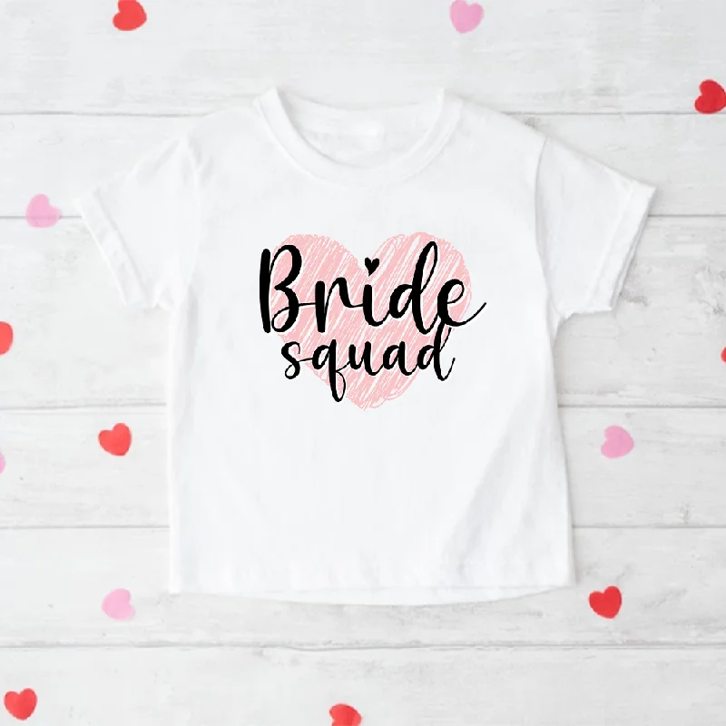 Bride Squad Heart Matching T-Shirts Stylish Men's Tropical 