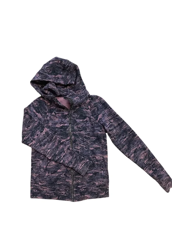 Athletic Jacket By Lululemon In Black & Purple, Size: 8 Trendy Men's Bucket