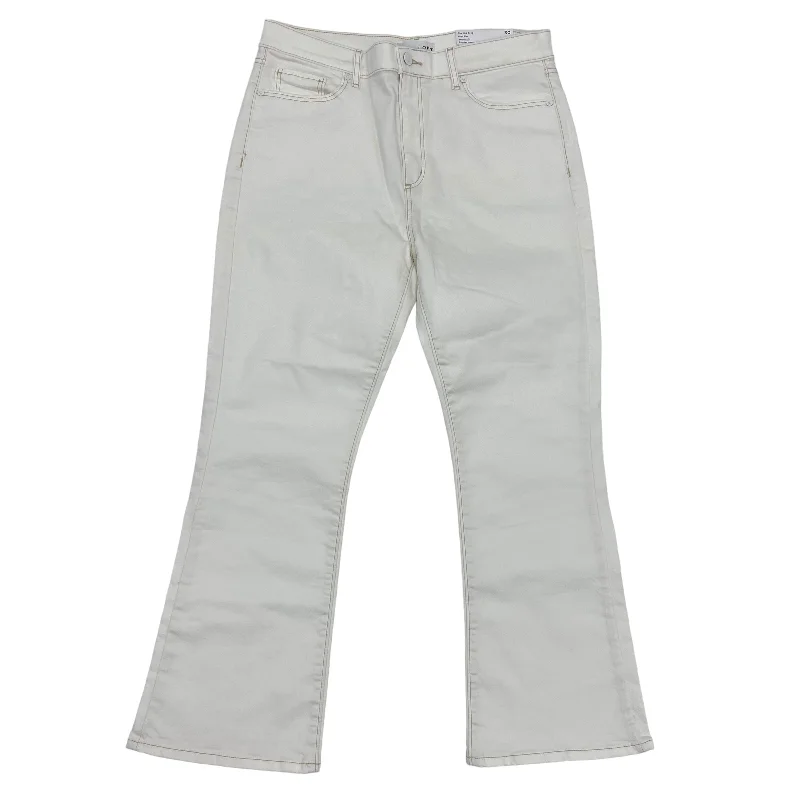 WHITE DENIM JEANS STRAIGHT by LOFT Size:10 Minimalist Men's Casual 