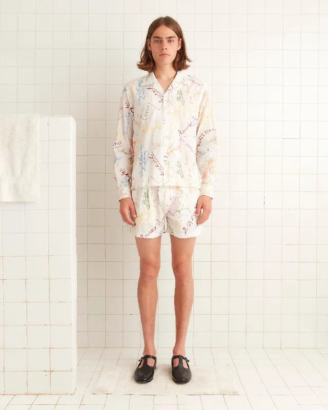 Signature Scrawl Shirt Hip Men's Retro