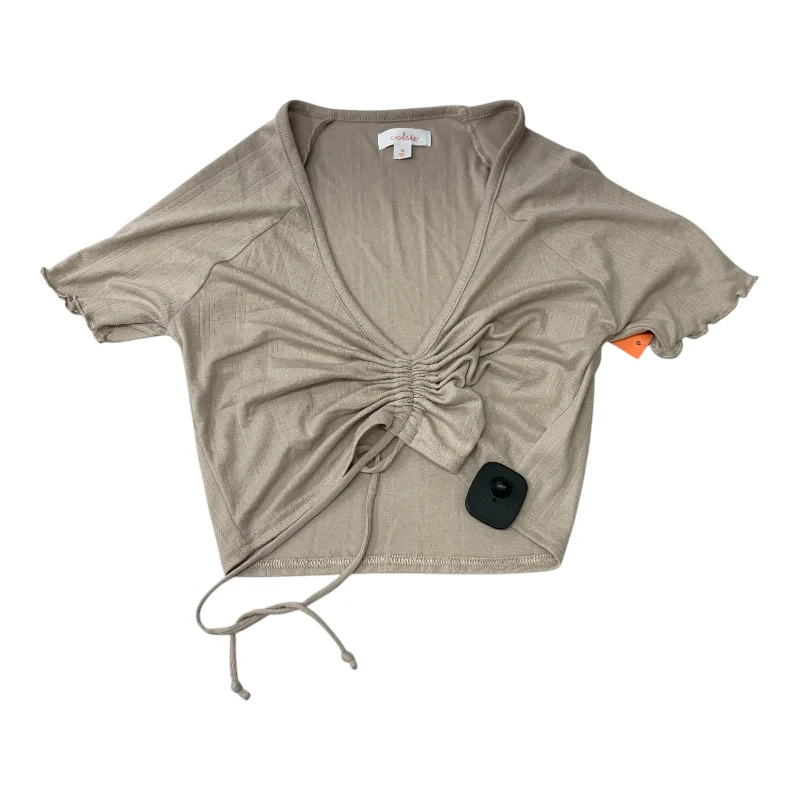 Top Short Sleeve By Colsie In Beige, Size: M Bohemian Men's Free