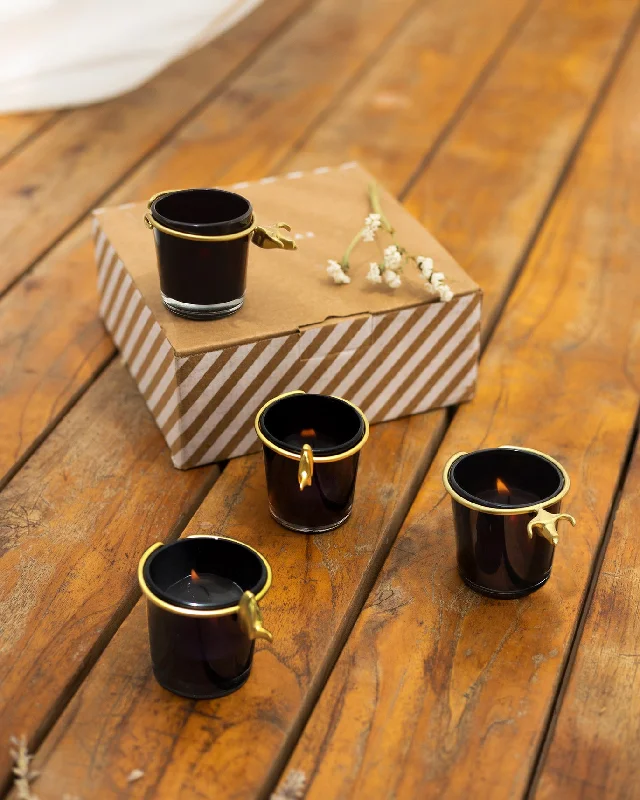 Godavari Votives (Set of 4) Sleek Men's Contemporary 