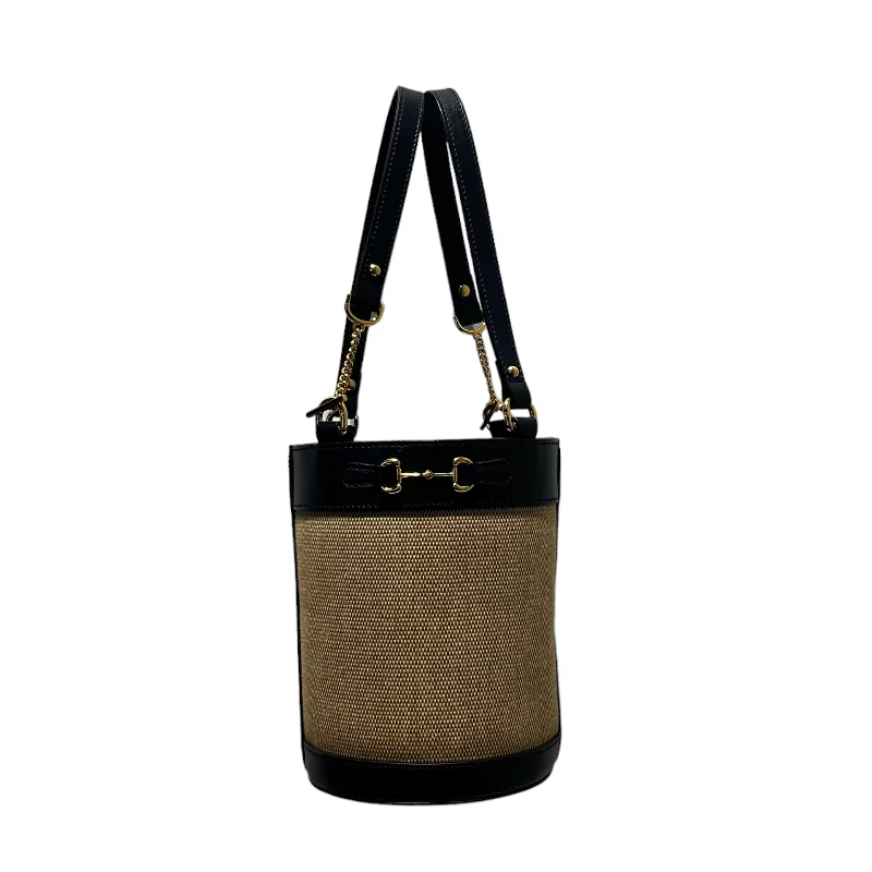 GUCCI/Basket Bag/S/Cotton/BEG/HORSEBIT 1955 BUCKET BAG Laid