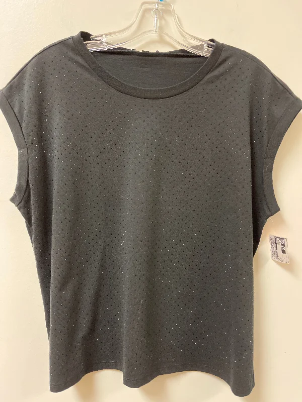 Top Short Sleeve By Knapp Studio In Black, Size: L Laid