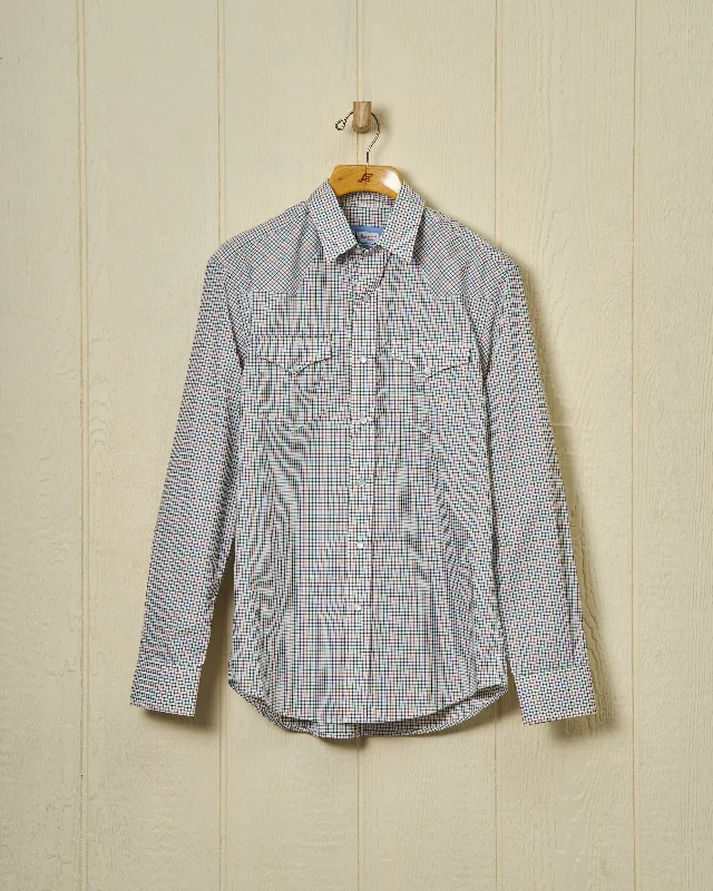 Western Sea-Washed Shirt in Rainbow Multi-Tattersall Dynamic Men's High
