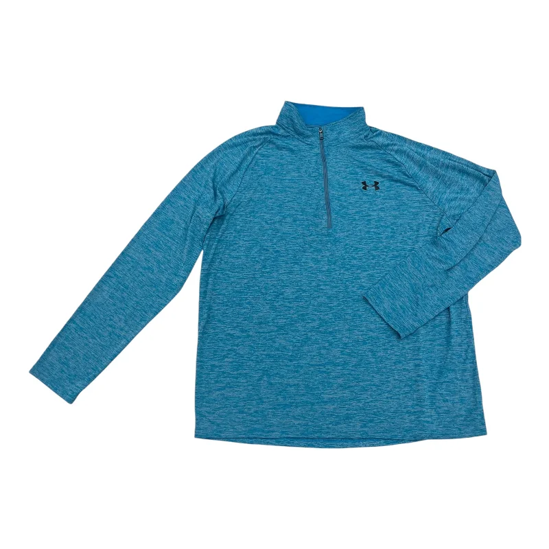 Athletic Top Ls Collar By Under Armour In Blue, Size:Xl Dynamic Men's High