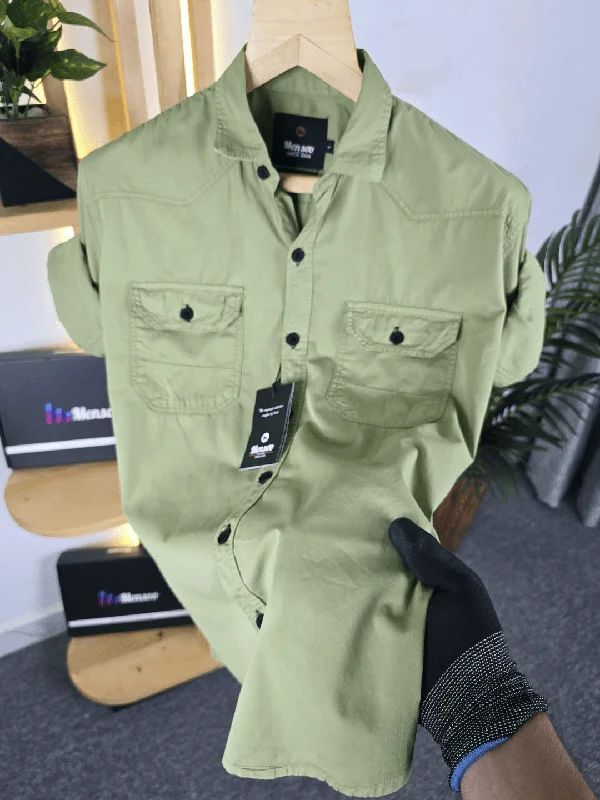 Double Pocket Denim Shirt Pista Cozy Men's Winter