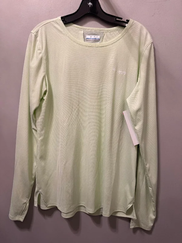 Athletic Top Long Sleeve Crewneck By Columbia In Green, Size: L Street
