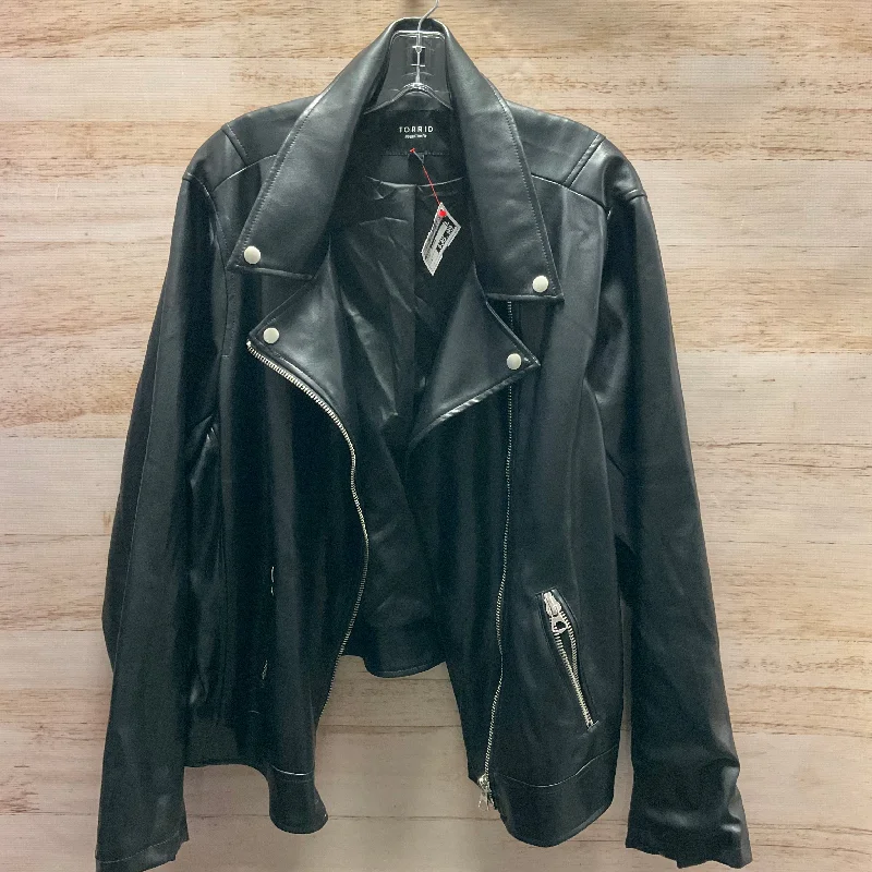 Jacket Leather By Torrid In Black, Size: 4 Confident Men's Power