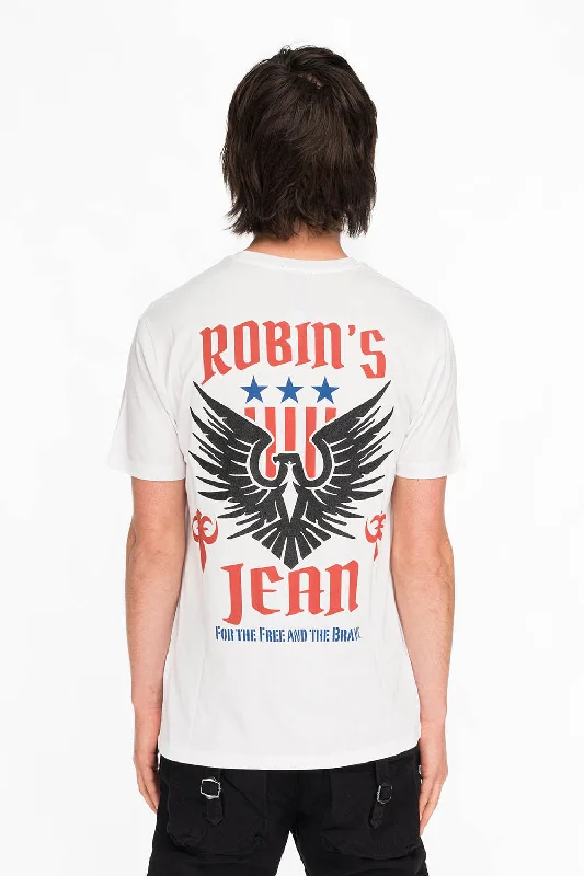 FREEDOM EAGLE TEE IN WHITE Confident Men's High