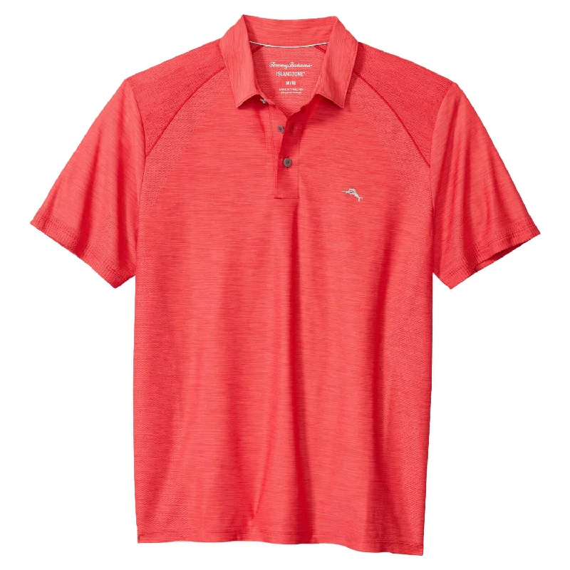 Tommy Bahama IslandZone Palm Coast Pro Polo Shirt - Paramour Red Artistic Men's Avant Tommy Bahama IslandZone Palm Coast Pro Polo Shirt - Paramour Red Artistic Men's Avant