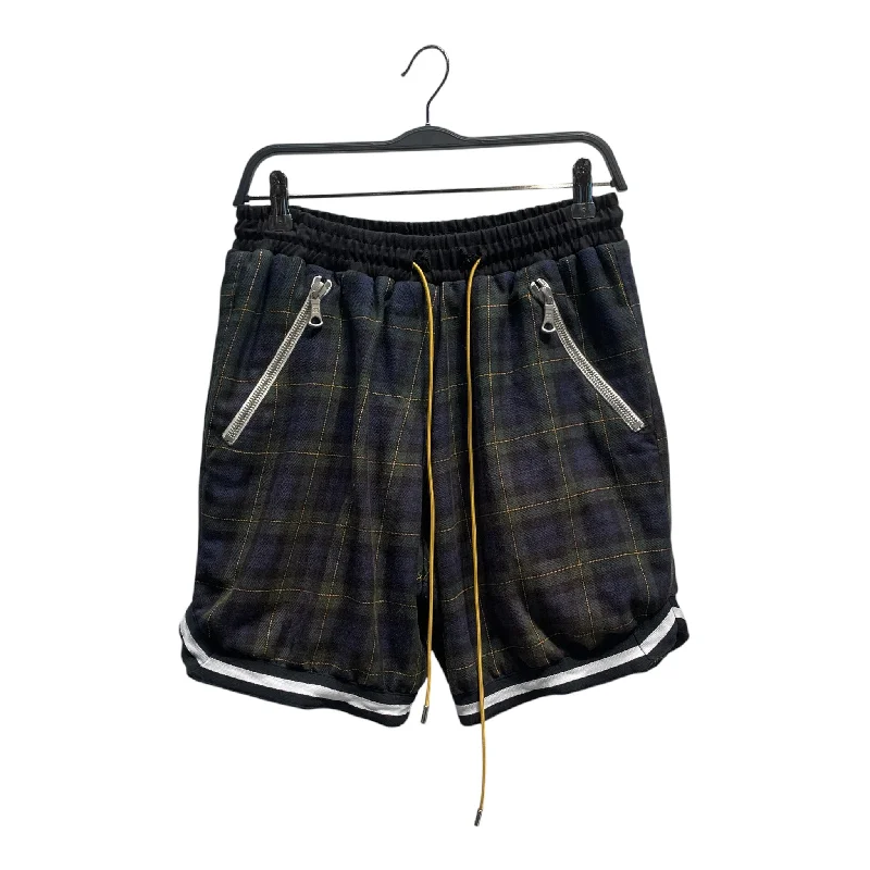 RHUDE/Shorts/M/Cotton/GRN/Plaid/ Polished Men's Silk