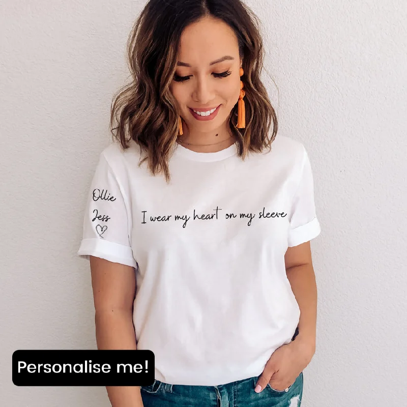 Heart On My Sleeve Personalised Shoreline T-Shirt Refined Men's Hand