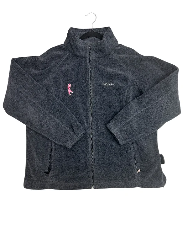 Jacket Fleece By Columbia In Black, Size: 2x Sporty Men's Athleisure 