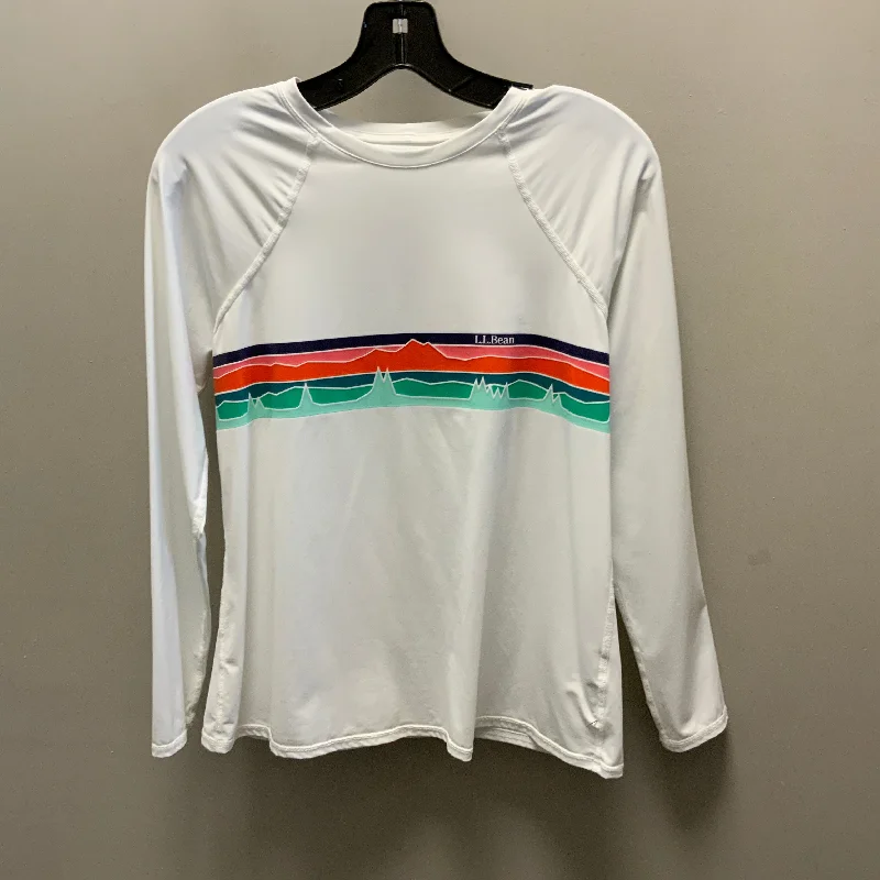 Athletic Top Long Sleeve Crewneck By L.l. Bean In White, Size: M Elegant Men's Formal Athletic Top Long Sleeve Crewneck By L.l. Bean In White, Size: M Elegant Men's Formal