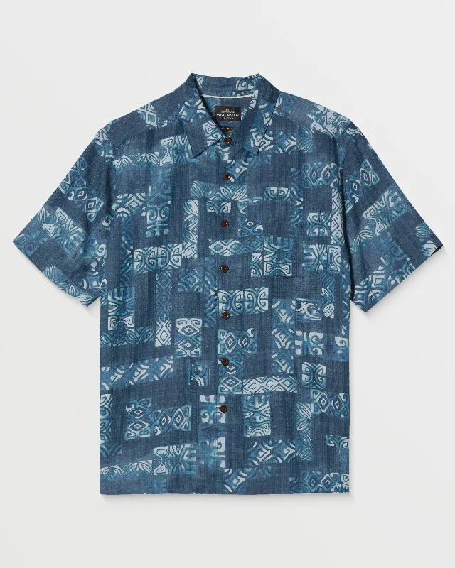Waterman Watermark Shirt - Majolica Blue Dynamic Men's Glow