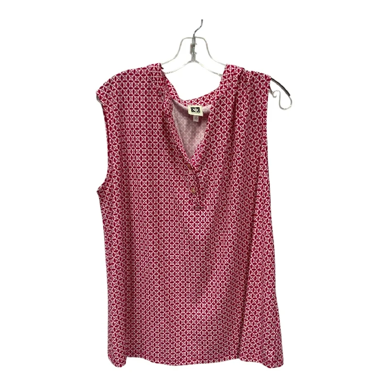 Top Sleeveless By Anne Klein In Pink, Size:1X Classic Men's Pin