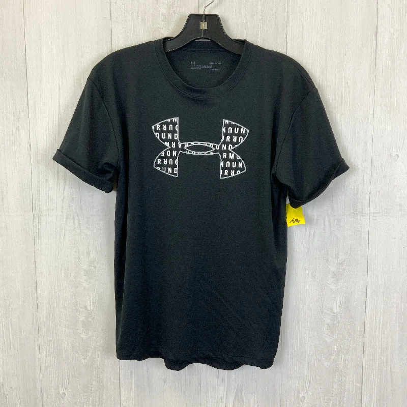 Athletic Top Short Sleeve By Under Armour In Black, Size: S Organic