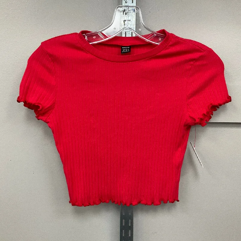 Top Short Sleeve By Shein In Red, Size: Xs Dapper Men's Bow