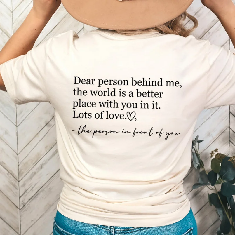 Dear Person Behind Me Back Logo T-Shirt Dynamic Men's High