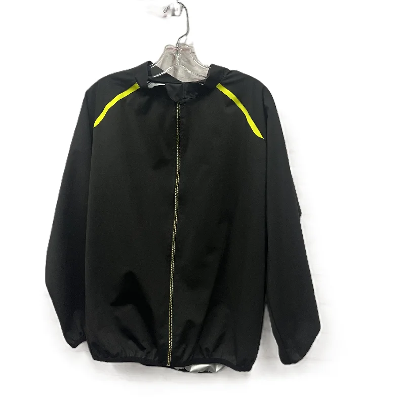 Athletic Jacket  In Black, Size: 2x Streetwear Style