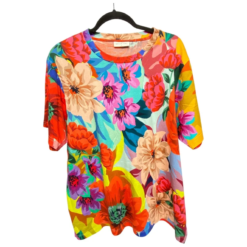 Top Short Sleeve By Megan Park In Floral Print, Size: L Athletic Men's High