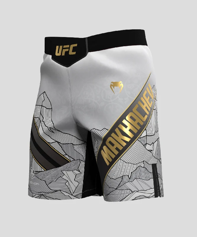 Men's UFC Unrivaled by Venum White Islam Makhachev Long Fit Fight Short Lumberjack
